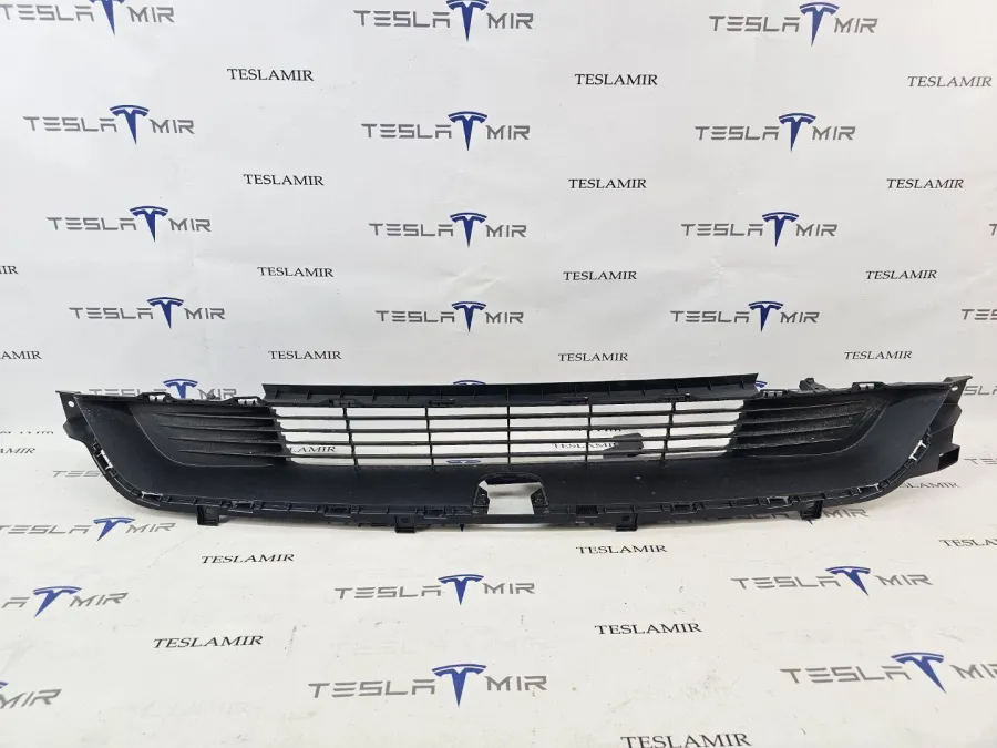 Решетка гриль декоративная основного радиатора (передний бампер) Tesla Model Y 2025 — фото 1