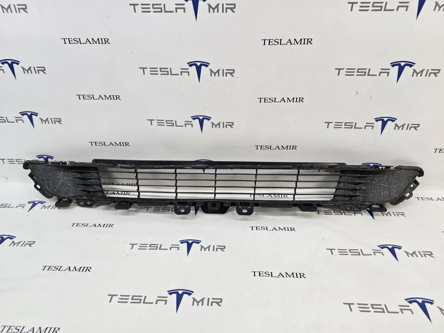 Решетка гриль декоративная основного радиатора (передний бампер) Tesla Model Y 2024 — фото 1