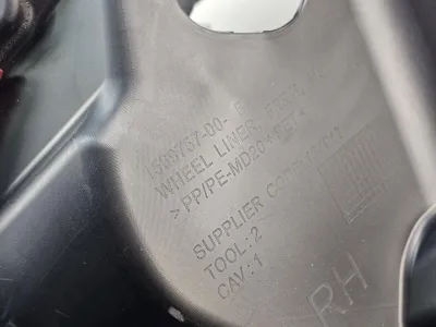Подкрылок (защита колесных арок) передний правый Tesla Model S 2022 — фото 5